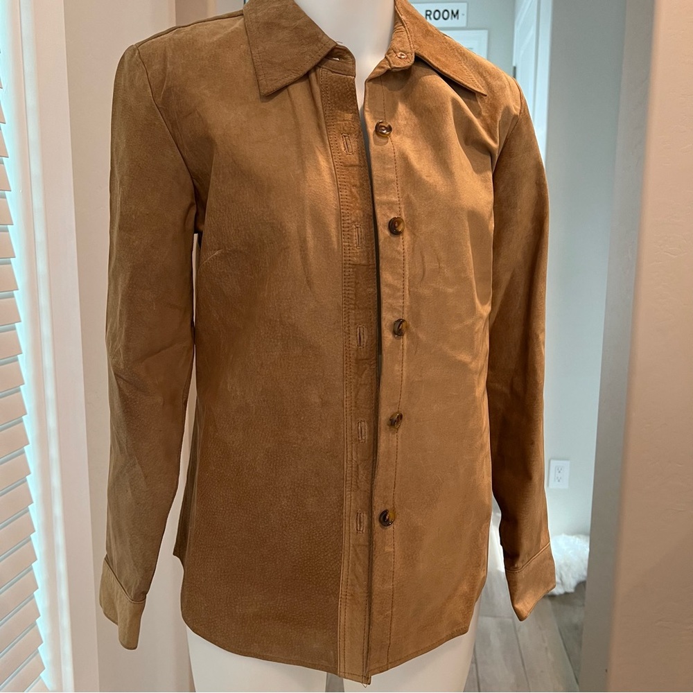 Gap leather shirt